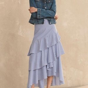 Banana Republic Ruffle Maxi Skirt Size 6